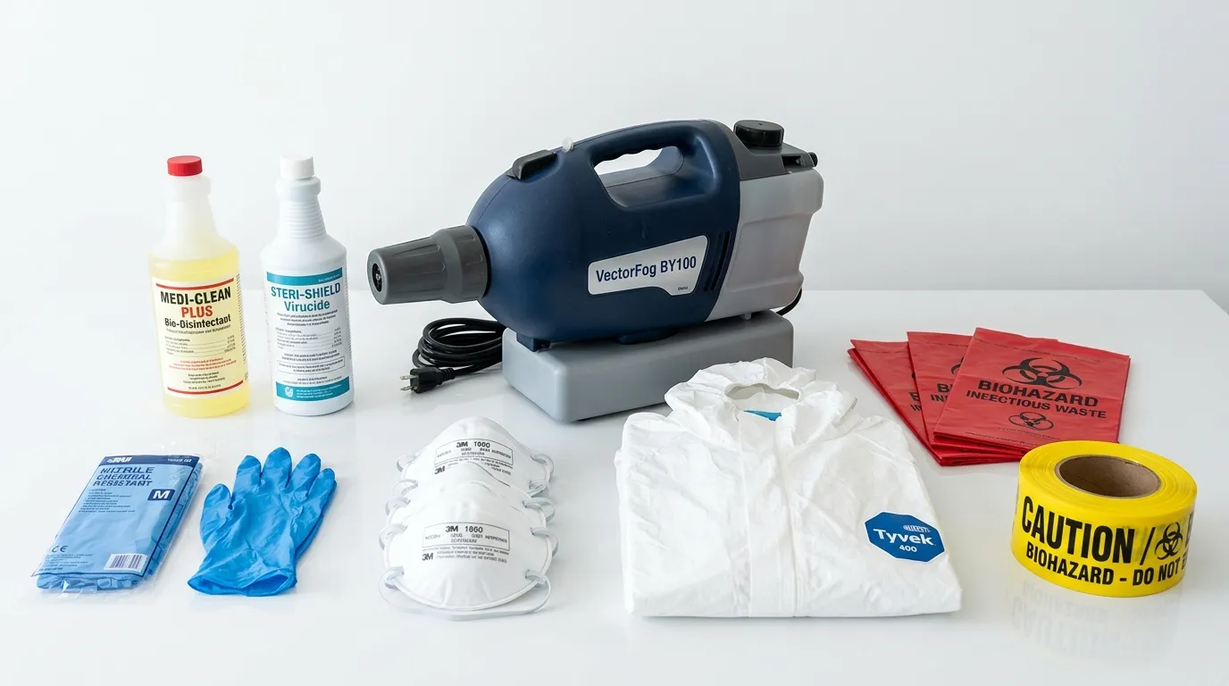 Professional biohazard remediation crew working in Southlake